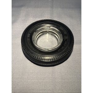 VTG B F Goodrich Silvertown rubber tire 6" ashtray clear‎ glass old advertising